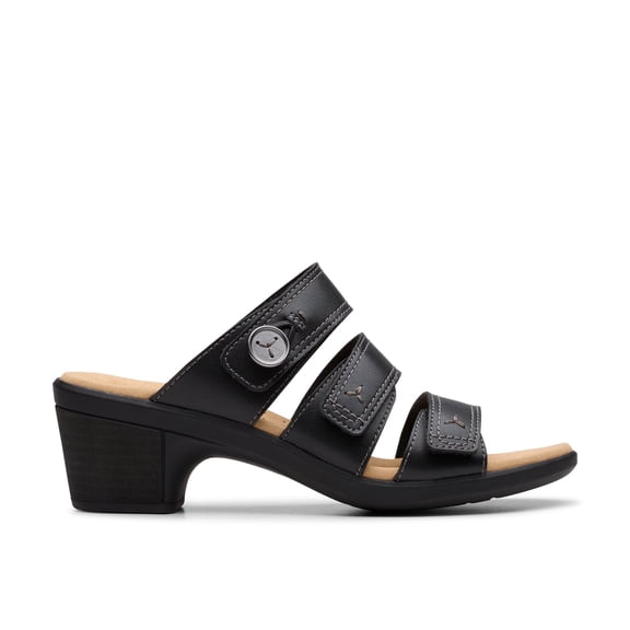 Clarks Emily2 Adella Leather - Womens Low Heel Open Toe Sandals