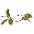 thumbnail image 7 of Northlight Pre-Lit Battery Operated Holly and Berry Christmas Garland - 7.5' x 5" - Warm White, 7 of 7