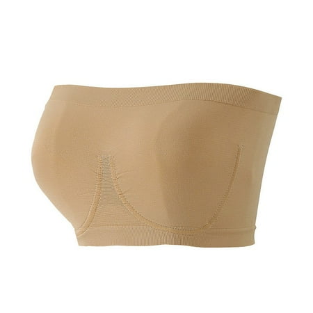 

Plus Size Ladies Seamless Faux Underwire Tube Bra Strapless Wrap