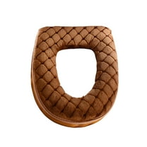 AUQ Soft Toilet Seat Washable Reusable Toilet Cushion Pad for Elongated Toilets Padded Toilet Seat