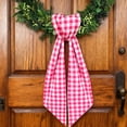 thumbnail image 6 of XIBUFE Wreath Sash for Front Door Decorations,Pink White Checkered Plaid Bow Ribbon Bundle for Summer Patriotic Nautical Wedding Farmhouse Home Decor Accessories (3.5" X 54.33"), 6 of 7