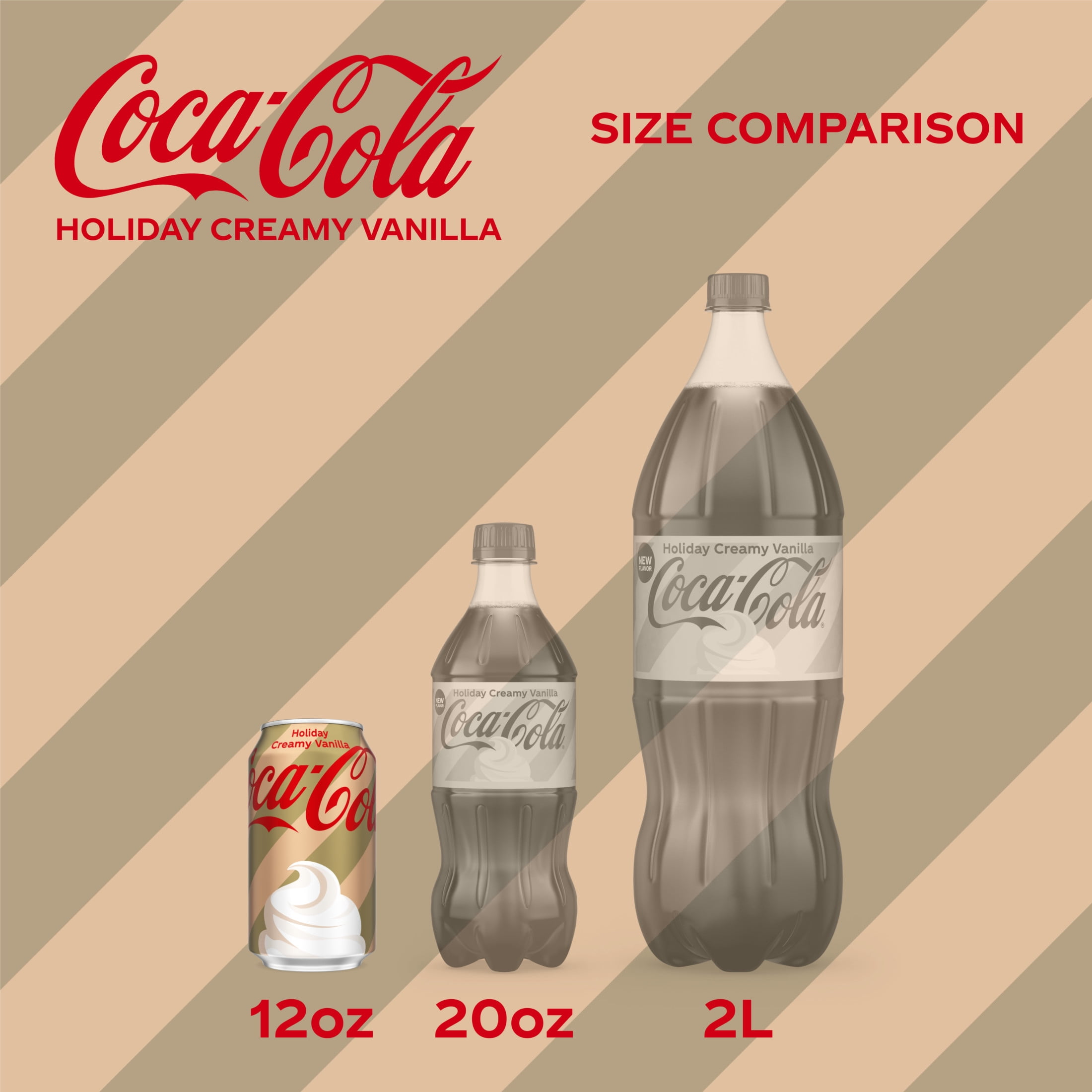 Coca-Cola Holiday Creamy Vanilla Soda Pop Fridge Pack Cans, 12 fl oz, 12 Pack