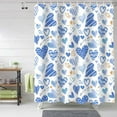 thumbnail image 2 of Valentine''s Day Shower Curtain Blue Love Heart Shower Curtains for Bathroom Decor Balloon Stripe Spot Romantic Bath Curtains Sets with Hooks for Valentines Day Waterproof 72" X 72", 2 of 5