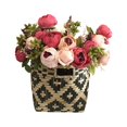 thumbnail image 2 of Naiovety Ramo de peonía exquisito hermoso adornos de decoración de boda ramos artificiales artesanía casa calcomanía flores falsas Kits de decoración para fiestas Rosa oscuro, 2 of 6