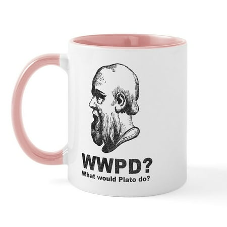 

CafePress - What Would Plato Do Mug - 11 oz Ceramic Mug - Novelty Coffee Tea Cup