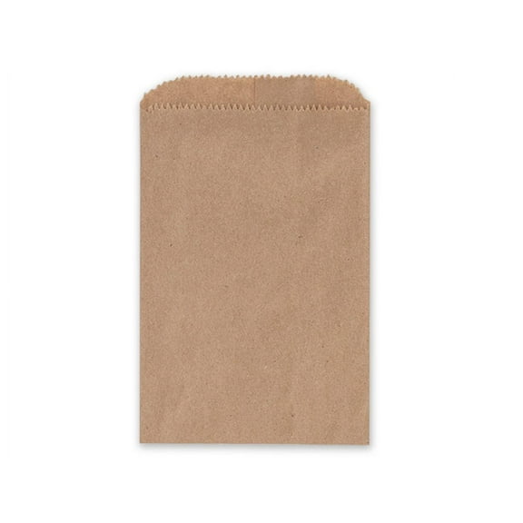 Pack Of 1000, 4.75 x 6.75" Solid Kraft Merchandise Bags 30Lb Paper Made in USA