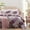 Purple, variant on 3-Piece Full/Queen Size Quilt Set - Brown patchwork Bedspread Coverlet with 2 Pillow Shams, Microfiber