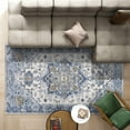 thumbnail image 3 of LOKHOM 8'x10' Bohemian Area Rug for Living Room, Non Slip Machine Washable Rugs Vintage Floor Carpet for Bedroom Dinning Room Kitchen, Blue, 3 of 14