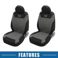 thumbnail image 6 of Unique Bargains 4Pcs Universal Washable Butterfly Car Seat Covers Kit Gray, 6 of 7