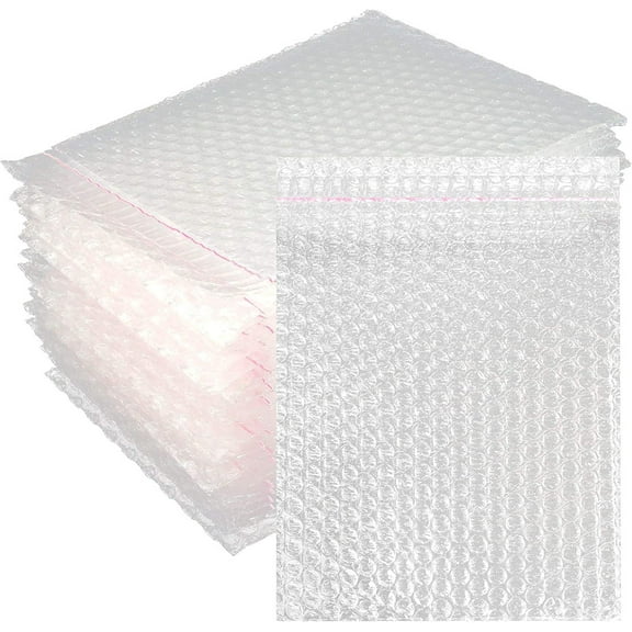 Nvzi 7"x8.5" Bubble Wrap Bags, Clear,100 Count