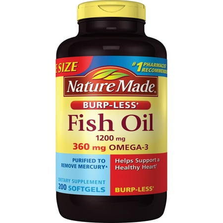 Nature Made Fish Oil 1200mg + Vitamin D 1000 IU Liquid Softgels - (Best Liquid Fish Oil)