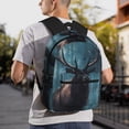 thumbnail image 7 of Fotbe Mystical Forest Elk Lightweight Casual Laptop Backpack for Men and Women, Daily use Waterproof backpack, Backpack for College, 7 of 7