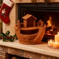 thumbnail image 5 of Maceta navideña con portavelas | Decoración navideña religiosa para mesa | Cabaña de resina y decoración para árbol de Navidad, 5 of 5
