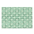 thumbnail image 1 of Mint Cutting Board, Circles and Dots Linked with Lines Wavy Squares Geometric Retro Style, Decorative Tempered Glass Cutting and Serving Board, Large Size, Almond Green Emerald, by Ambesonne, 1 of 1