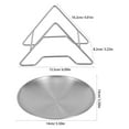 thumbnail image 5 of OFFIGAM Stainless Steel Silver Dinner Plates Set with Stand for Home, 5 of 6