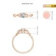 thumbnail image 5 of ANGARA Natural Diamond Crossover Ring with Leaf Motifs in 14K Rose Gold for Women (Size-5.1mm| Color-I-J| Clarity-I1-I2) | April Birthstone, Anniversary, Jewelry Gift for Women | Natural Diamond Ring, 5 of 10