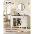 thumbnail image 4 of Farmhouse Sideboard Buffet Cabinet, 45.1" Kitchen Storage Cabinet with 3 Drawers & 2 Doors, Rustic Console Table for Living Room, Dining Room, 4 of 5