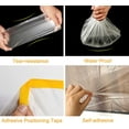 thumbnail image 6 of 9 x 65 Feet Plastic Drop Cloth Plastic Sheeting with Masking Tape,Waterproof Protective Masking Film,Prevent Dust Paint for Car,Furniture,Carpet,Floor,2 Pack, 6 of 7