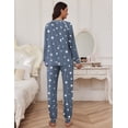 thumbnail image 4 of Ekouaer Pajamas Set for Women Soft Comfy Pjs Sets Long Sleeve Sleepwear Loungewear, 4 of 6