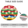 thumbnail image 6 of Pioneer Flower Floral Print Pattern Round Fitted Tablecloth with Elastic Edge,Dining Table Cover Waterproof,Outdoor Round Tablecloth for Camping,Dining,Indoor and Outdoor, 6 of 7