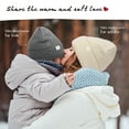 thumbnail image 6 of YANIBEST Womens Saitn Lined White Knit Beanie Hat Acrylic Winter Hats for Women Men, 6 of 8