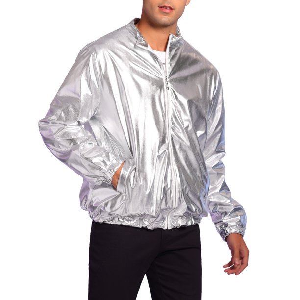 Shiny on sale varsity jacket