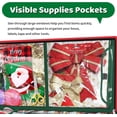 thumbnail image 4 of Christmas Wrapping Paper Storage Containers, 40 Inch Gift Wrap Organizer, Visible Supplies Pockets for Xmas Accessories, Underbed Storage for Christmas Decorations, Red, 4 of 7