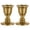 2, variant on Antique Gold Taper Holders, Copper Candlesticks for Holiday Centerpieces Wedding Table Decorations