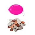 thumbnail image 4 of 3 Pink Squeeze Purses Made in USA | Vintage Oval Coin Purse | Organizes Change or Small Items, 4 of 5