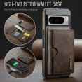 thumbnail image 5 of ELEHOLD Case for Google Pixel 8 Pro, Magnetic 2 in 1 Detachable Leather Wallet Case with Card Holder & Stand,Coffee, 5 of 10