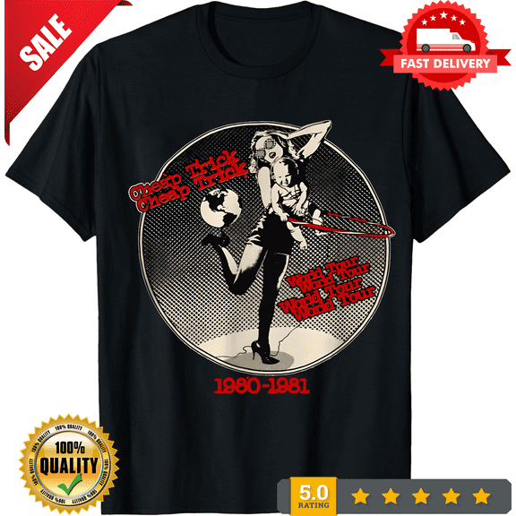 Vintage CHEAP TRICK 1980 Tour T-Shirt Tee Cotton Reprint Unisex S-4XL US188, LIMITED EDITION-TH65517