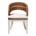 thumbnail image 2 of bali & pari Ubud Bohemian Natural Seagrass and Mahogany Wood Dining Chair, 2 of 6