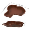 thumbnail image 2 of LULULION Large Coffee Plastic Turtle Pool Reptile Water Dish with Landscape Ornament Design, 2 of 7