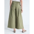thumbnail image 3 of Free Assembly Women's and Women's Plus High Rise Wide Leg Pleated Culotte Pants, Sizes XS-XXL, 3 of 5