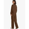 thumbnail image 5 of Women'S 2 Piece Sets Sweatshirt Casual Travel Outfits Lounge Wide Leg Tracksuit Cozy Sweatsuits Fashion Coffee XL, 5 of 7