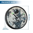 thumbnail image 3 of Voice Activated Clock with Glow Light 12 Inch Large Silent Wall Clock Battery Operated for Home Decor Astronaut and Geometric Shapes, 3 of 8