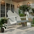thumbnail image 2 of Wildridge Classic Adirondack Porch Swing, White - Outdoor Weather Resistant Recycled Plastic Furniture for Patio, 2 of 4