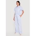 thumbnail image 2 of Women's Poplin Pinstripe Drawstring Waist Pants, 2 of 4