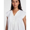 thumbnail image 5 of Time and Tru Women's Linen Pintuck Top, Sizes XS-XXXL, 5 of 6