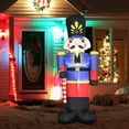 thumbnail image 2 of HOMCOM Colorful 8ft Inflatable Nutcracker Soldier with Scepter LED Outdoor, 2 of 10