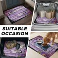 thumbnail image 5 of Universal Car Trunk Mat 37"x54", Halloween Waterproof Cargo Liner, Non-Slip Durability Cargo Mat, Fall Farmhouse Horror Floral Trees Wooden Purple All Weather Rear Trunk Protector for Car SUV, 5 of 9