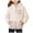 Beige, variant on Povozer Girls And Toddler Long Sleeve Zip Up Hoodie Sweatshirt,Girls Fleece Pullover Hooded Sweatshirt Hoodie For Teen Girl Winter Button Jacket Coat with Pocket Size 5-6 Years,Light Green