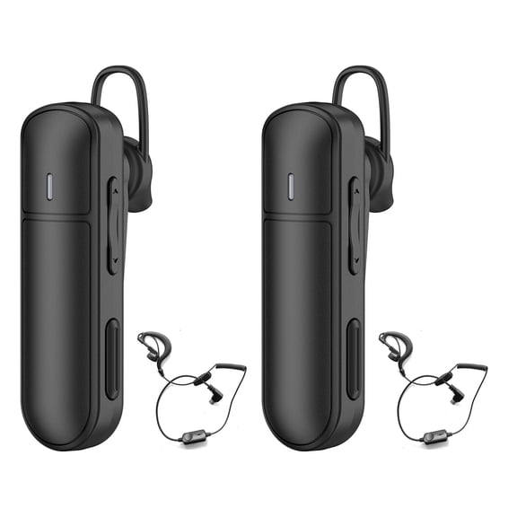 Cbcbtwo GT-268 Earhook Walkie Talkies,Super Mini Two Way Radio with Earpiece,Portable Walkie Talkie for Restaurants Supermarket Hospital(2 Pack)
