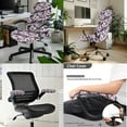 thumbnail image 2 of SCRAWLGOD Crow Skull Leaf Anti-Dust Computer Chair Cover with Arm Slipcovers Breathable Rotating Chair Cover Stain Resistant Swivel Chair Protector, 3 Pieces Set, L, 2 of 7