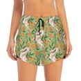 thumbnail image 2 of Goofa Snake And Floral Printed Women 2 in 1 Running Shorts,Quick Dry Athletic Workout Shorts,High Waisted Athletic Shorts with Liner Pockets-Small, 2 of 9