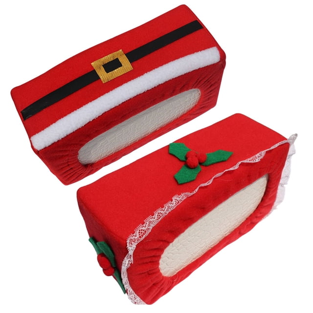 ColoMX 2pcs Christmas Party Supplies Creative Decoration Home Desktop Tissue Tissue