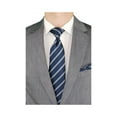 thumbnail image 4 of Men's Suit Two Button Jacket Flat Front Pants Stripe, 4 of 4