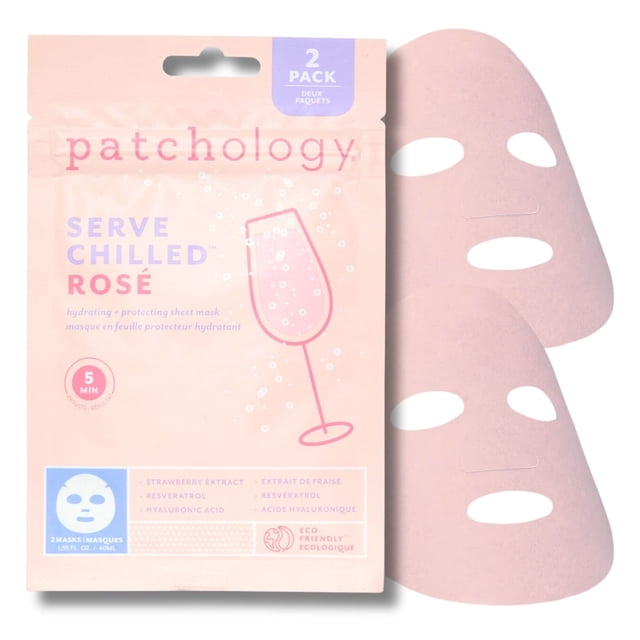 ¿Patchology sirve ros fríos? Mascarilla facial en hoja - Tratamiento hidratante para el cuidado de la piel Mascarilla facial calmante con ácido hialurónico Mascarilla para el cuidado de la piel para u