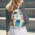 thumbnail image 6 of Honeii Playing Video Games Print Canvas College Laptop Backpack, Durable Rucksack Travel Notebook Bag School Backpack Book Bag for Men Women-Small, 6 of 7