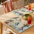 thumbnail image 2 of Spring Farmhouse Placemats Set of 6 Watercolor Natural Wild Birds Nest Floral Place Mats Indoor Wipeable Table Mats Washable Dining Table Placemats for Kitchen Holiday Party Home Decor 13x19 Inch, 2 of 3
